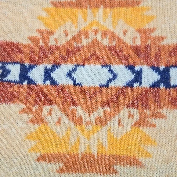 Lucky Brand Aztec Southwest Sweater Women’s Small Beige Multi - Picture 7 of 11